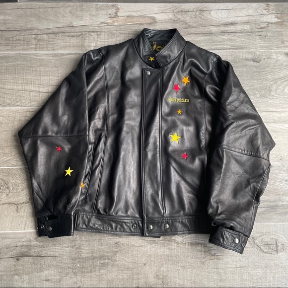 H-Bar Vintage 90’s Cirque du Soleil leather jacket - Picture 2 of 11